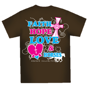 (MBUH7593) "Faith & Horses" Horses Unlimited T-Shirt
