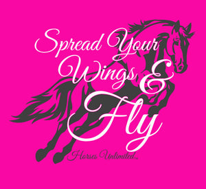 (MBUH7632) "Spread Your Wings and Fly" Horses Unlimited Adult T-Shirt
