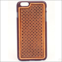Load image into Gallery viewer, Western Leather iPhone6+ Case with Basket Weave Design