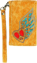 Load image into Gallery viewer, (MFW0614808) Western iPhone 4 Case/Wallet with Red Heart &amp; Blue Wing
