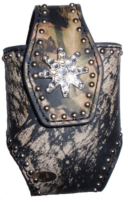 (MFW06844222) Western Camo Cell Phone Holder with Rowel Concho