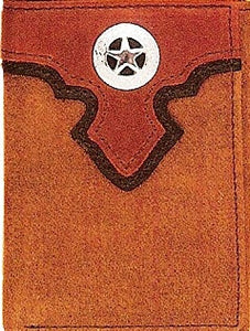 (MFW17350216) Western Texas Star Copper Grizzly Tri-Fold Wallet by Justin