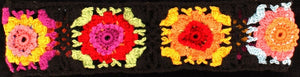 (MFW3007401) Western Crochet Flower Headband Black