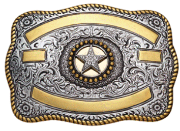 (MFW3807244) Western Trophy Buckle with Star and Free Engraving