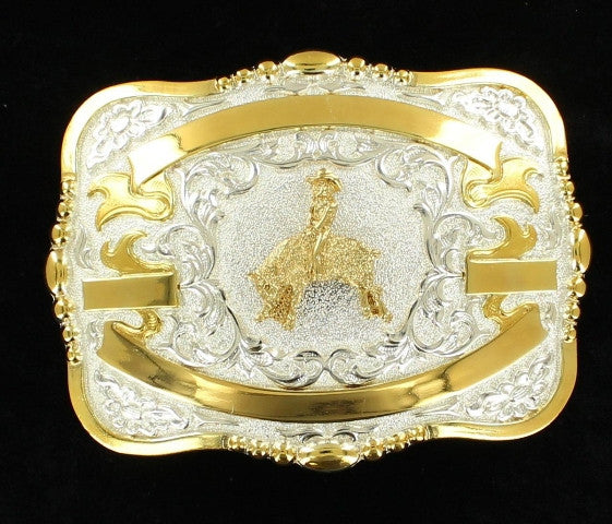 (MFW38564) Western Trophy Buckle with Mutton Bustin' and Free Engraving