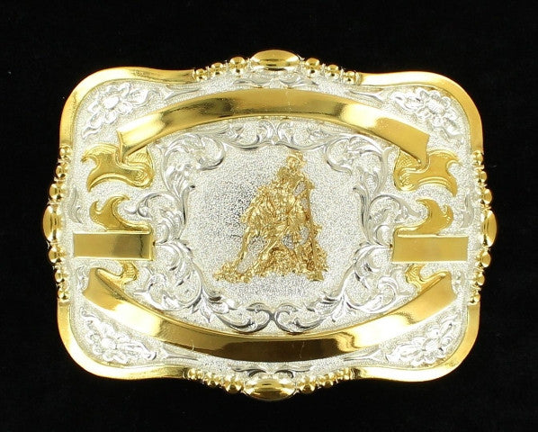 (MFW38576) Western Trophy Buckle with Pole Bender and Free Engraving