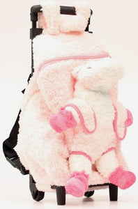 (MFW5002030) Pink Plush Horse Backpack with Removable Plush Horse