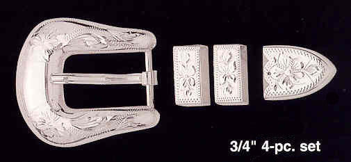 Silver San Antonio 3 Piece Buckle Set – J.M. Capriola