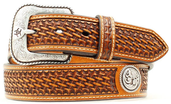 Ariat Men's Natural Basketweave Western Belt