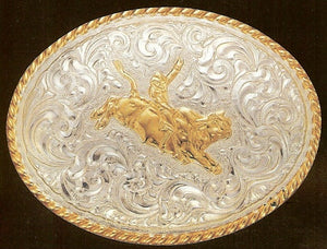 (MFWC06150) "Bull Rider" Crumrine Belt Buckle