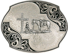 Load image into Gallery viewer, (MS27310-731) Western Lace Whisper Praying Cowboy Belt Buckle