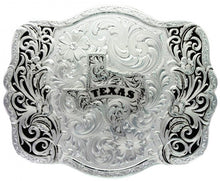 Load image into Gallery viewer, (MS30610-610TX) Scalloped Belt Buckle with Texas State