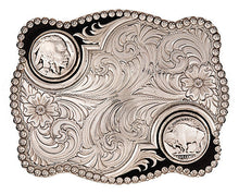 Load image into Gallery viewer, (MS3610NF) Antiqued Buffalo Nickel Flourish Belt Buckle