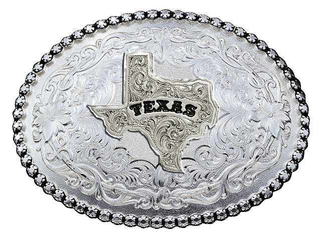 (MS6189SV-610TX) Anitqued Silver Texas Belt Buckle by Montana Silversmiths