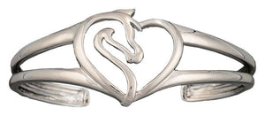 (MSBC2504) Western Equestrian Heart Cuff Bracelet