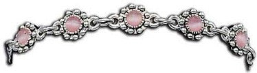 (MSBC862PK) Western Pink Daisy Link Bracelet
