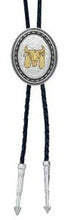 Load image into Gallery viewer, (MSBT25D-447S) Ceremonial Skull Barbed Wire Bolo Tie