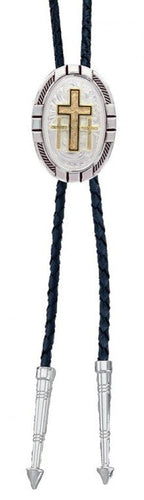 (MSBT26-855) Western Triple Cross Bolo Tie - Made in America