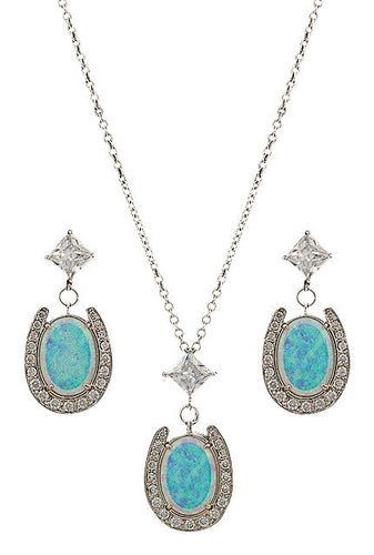 (MSJS2752) Pond of Luck in the Evening Sky Western Jewelry Set