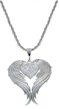 Load image into Gallery viewer, (MSNC1129) Western Angel Heart Silver Necklace