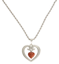 Load image into Gallery viewer, (MSNC1332) Western Two-Tone Copper Finish Heart of Mine Necklace
