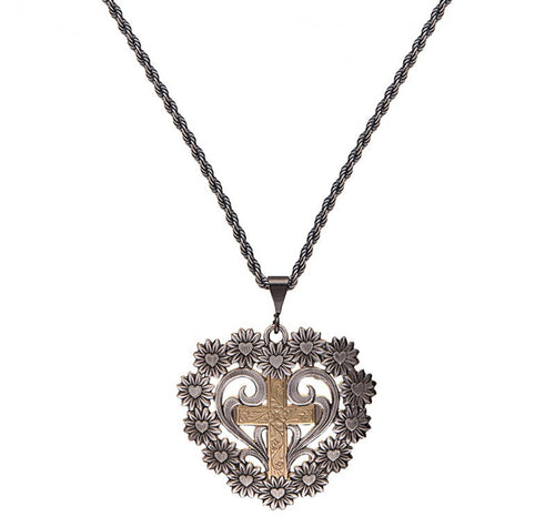 (MSNC61403NCF) Western Bouquet of Love & Faith Necklace