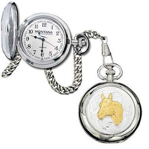 Western Pocket Watch with Horse Head – Wild West Living