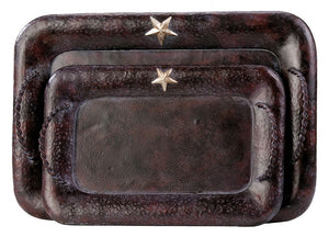 (MSWD101) Rustic Star Serving Trays (Set of 2)