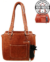 Load image into Gallery viewer, Montana West Horse Art Concealed Handgun Tote  - Coffee