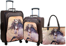 Load image into Gallery viewer, (MWL07-L001-2-6) Western Horse Art 3-Piece Wheeled Luggage Set