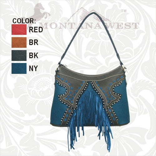 (MWRSG8291) Western Leather Concealed Handgun Handbag by Montana West