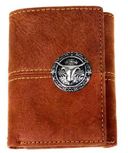 Load image into Gallery viewer, Western Tri-Fold Wallet with Longhorn Concho - 2 Colors Available!