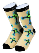 Load image into Gallery viewer, Western Cross Socks - Off White