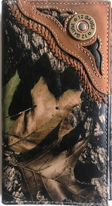 Western Camo Leather Rodeo Wallet/Checkbook