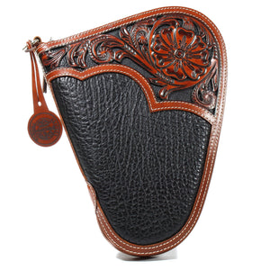Floral Tooled Handgun Case - Small