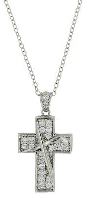 Western Ribboned Cross Necklace