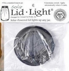 Solar Mason Jar Lid Light - Rustic Brown