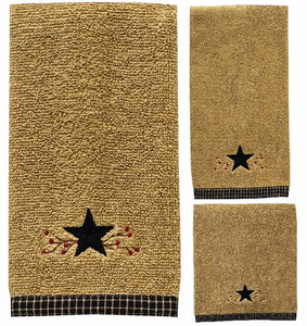 (PD307-80-81-82) "Star Vine" Western 3-Piece Bath Towel Set