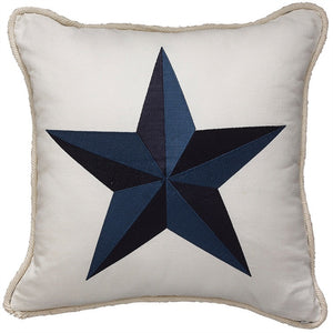 (PD522-53S-CVR) Western Blue Star Accent Pillow - 20" x 20"