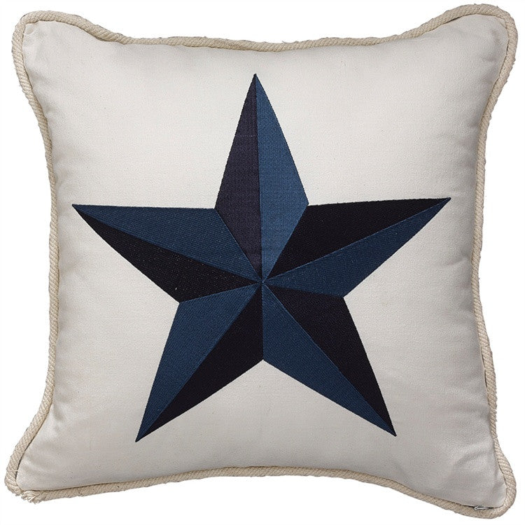 (PD522-53S-CVR) Western Blue Star Accent Pillow - 20