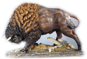 (PS7411) Western Buffalo Sculpture