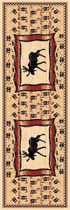 "Moose" Rustic Northwoods Area Rug  (4 Sizes Available)