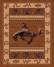 Load image into Gallery viewer, &quot;Bucking Bronc&#39;&quot; Western Area Rug  (5 Sizes Available)