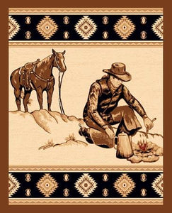 "Campfire'" Western Area Area Rug  (5 Sizes Available)