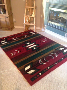 (PW-SW1RED-2x7) "Southwest-2 Red" Area Rug - 2 x 7