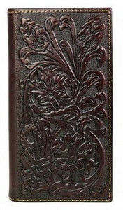 Genuine Tooled Leather Phone Charging Rodeo Wallet - Choose From 3 Colors!