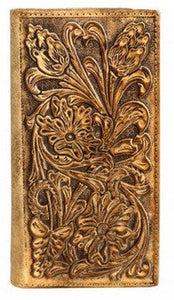 Genuine Tooled Leather Phone Charging Rodeo Wallet - Choose From 3 Colors!