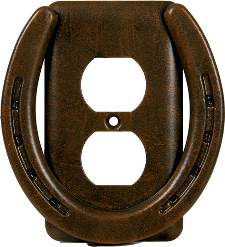 (RE1297) Metal Horseshoe Outlet Cover Plate