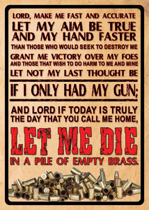 (RE1500) "Lord's Prayer" Humorous Tin Sign