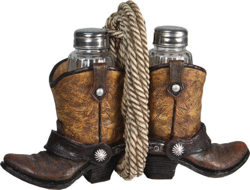 (RE541) Cowboy Boot Salt & Pepper Shaker Set